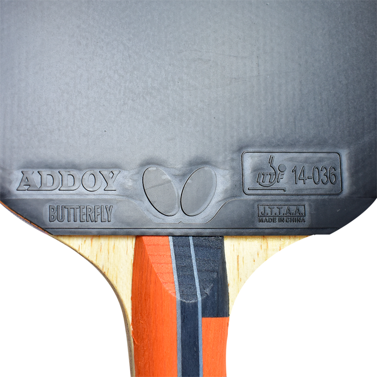 Butterfly Lin Yun-Ju CF-1 Racket - Black Side - Close-Up